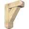 Ekena Millwork Traditional Craftsman Rough Sawn Bracket w/ Offset Brace, Douglas Fir, 8"W x 24"D x 28"H BKT0806X24X28TRA04RDF - alternate 1